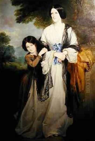 Juliana Countess of Leicester with her eldest child Lady Julia Coke - view 1