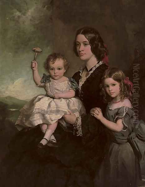 Portrait of Mrs James Beech, Alice Mary Beech and Rowland John Beech - view 1