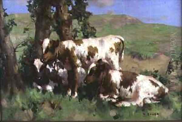 Three Calves in the Sunlight - view 1