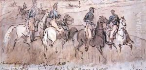 The Chasseurs dAfrique during the Crimean War of 1854 by Constantin Guys
