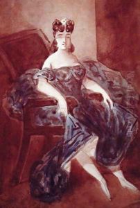 Woman Seated in an Armchair by Constantin Guys