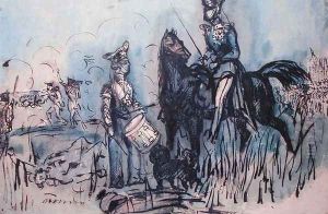 Russian troops at the Battle of Inkerman by Constantin Guys