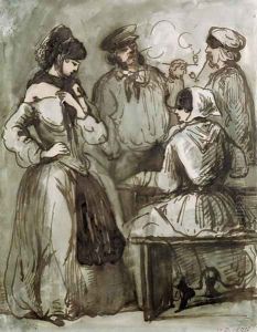 Grisettes and Workers by Constantin Guys