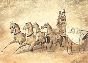 Dames Dans Une Voiture by Constantin Guys
