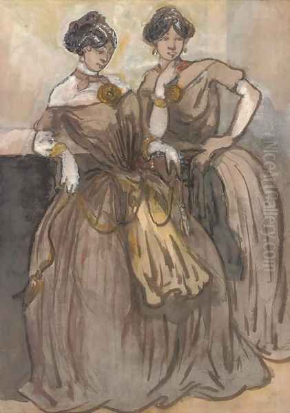 Two elegant ladies of fashion - view 1