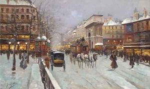 Paris in the snow by Fausto Giusto
