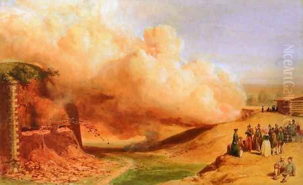 Genietruppen Beim Sprengmanover, 1847 - view 1