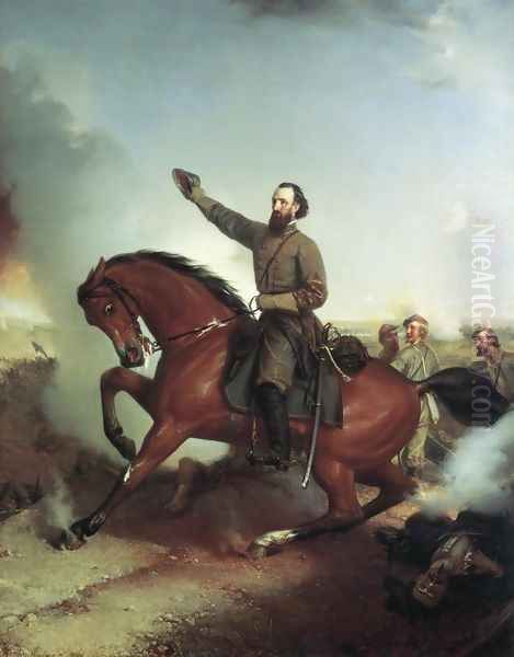 Stonewall Jackson at the Battle of Wiinchester, Virginia - view 1