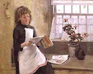 In a cottage by the sea by Norman Garstin