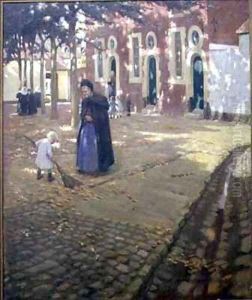 Sunshine in the Beguinage by Norman Garstin