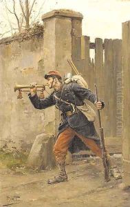 Bugle call by Paul Louis Narcisse Grolleron