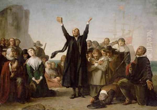 The Arrival of the Pilgrim Fathers - view 1