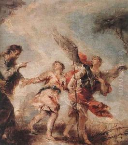 The Departure of Tobias c. 1750 by Giovanni Antonio Guardi