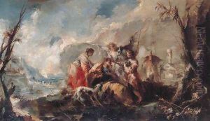 The Healing of Tobias's Father c. 1750 by Giovanni Antonio Guardi