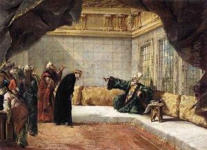 Dergoumidas before the Grand Vizier 1742-43 by Giovanni Antonio Guardi