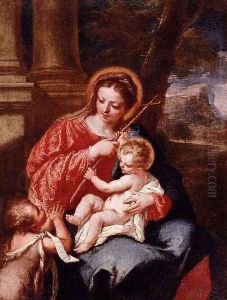 Madonna And Child With Saint John The Baptist