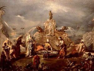 Garden of a Seraglio by Giovanni Antonio Guardi