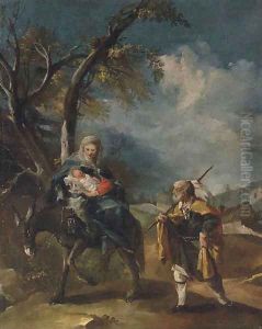 The Flight into Egypt by Giovanni Antonio Guardi