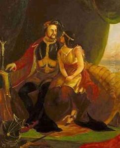 John Rolfe and Pocahontas by James William Glass