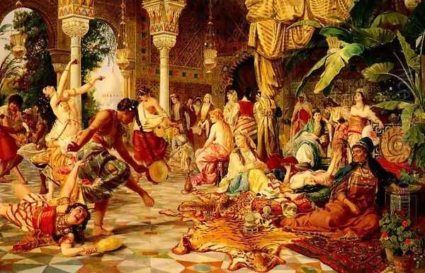 Entertainment In The Harem by Belisario Gioja