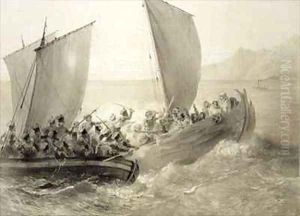 Azov Cossacks Boarding a Turkish Corsair full of Cherkessk women on the Coast of the Black Sea
