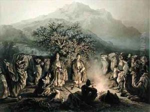 Caravan of Armenian Merchants Transcaucasia by Grigori Grigorevich Gagarin