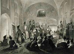 Persian Mosque at Yerevan Armenia a Night During Ramadan