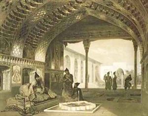 The Hall of Mirrors in the Palace of the Sardar of Yerevan Armenia by Grigori Grigorevich Gagarin
