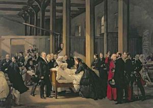 Empress Eugenie 1826-1920 Visiting the Cholera Victims at lHotel Dieu