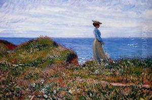 Elegante A La Pointe De Crosnier, Saint-Briac (Bretagne) by Leon Giran-Max