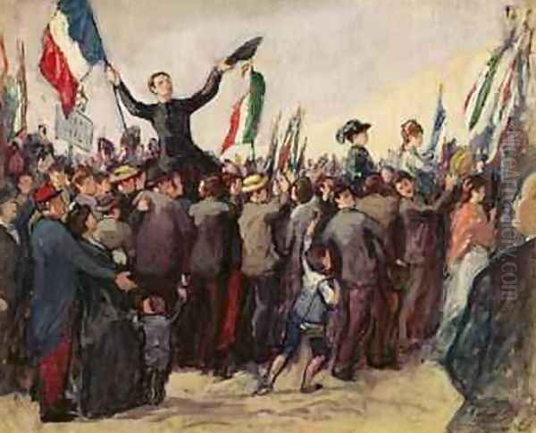Italian volunteers arriving in Marseilles to enrol in the French army on 4th August 1914 - view 1