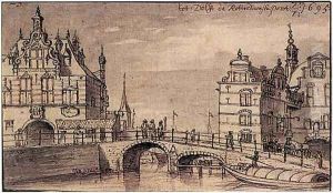 City Façades of the Rotterdam and Schiedam Gates in Delft 1695 by Josua de Grave