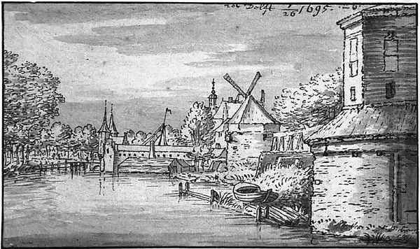 Rotterdam Gate in Delft from Afar 1695 - view 1