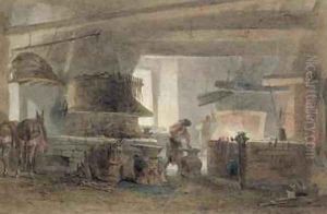 A Smithy at Seville by Edward Angelo Goodall