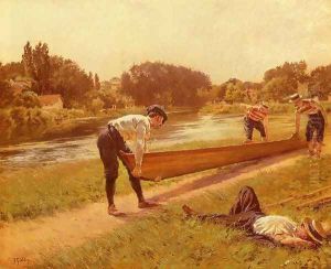 Le Repos Des Canotiers (The Rowers Rest) by Joseph Ferdinand Gueldry