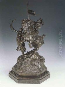 St George and the Dragon, Victory Leading: sketch-model for a proposed War Memorial by Alfred Gilbert