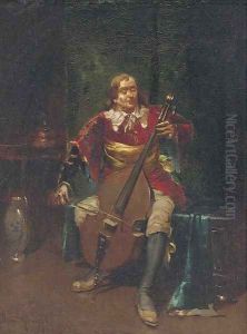 The cello player by David Eugene Girin