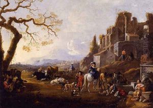 Landscape With Figures by Anthonie Goubau