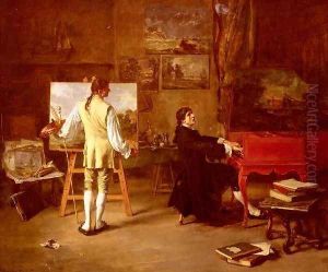 Pergolese Dans L'atelier De Joseph Vernet (Pergolese in the Workshop of Joseph Vernet) by Lucien Alphonse Gros
