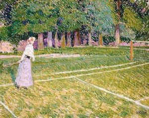 Tennis at Hertingfordbury by Spencer Frederick Gore