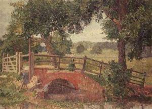 The Bridge at Panshanger Park by Spencer Frederick Gore