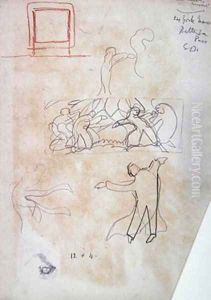 Study of Dancers for the Cave of the Golden Calf