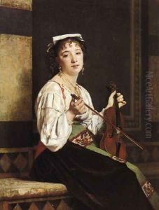 Italian Musician by Pierre Paul Leon Glaize