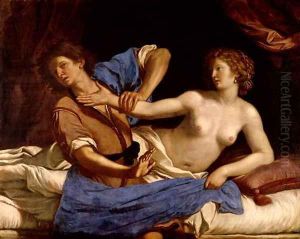 Joseph and the Wife of Potiphar 1649 by Giovanni Francesco Barbieri