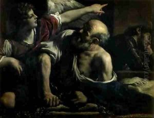 St Peter Freed by an Angel by Giovanni Francesco Barbieri