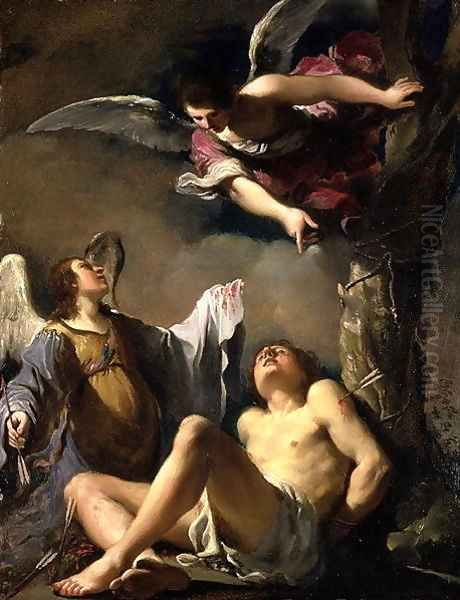 St Sebastian succoured by two angels 1617 - view 1