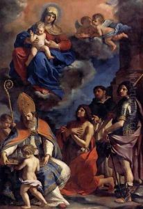 Virgin and Child with Four Saints by Giovanni Francesco Barbieri