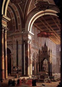 Interior of the Basilica of San Paolo in Rome by Pietro Francesco Garola