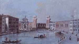 The Entrance to the Arsenal Venice by Giacomo Guardi