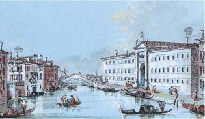 The Fondamenta Quintavalle, Venice by Giacomo Guardi